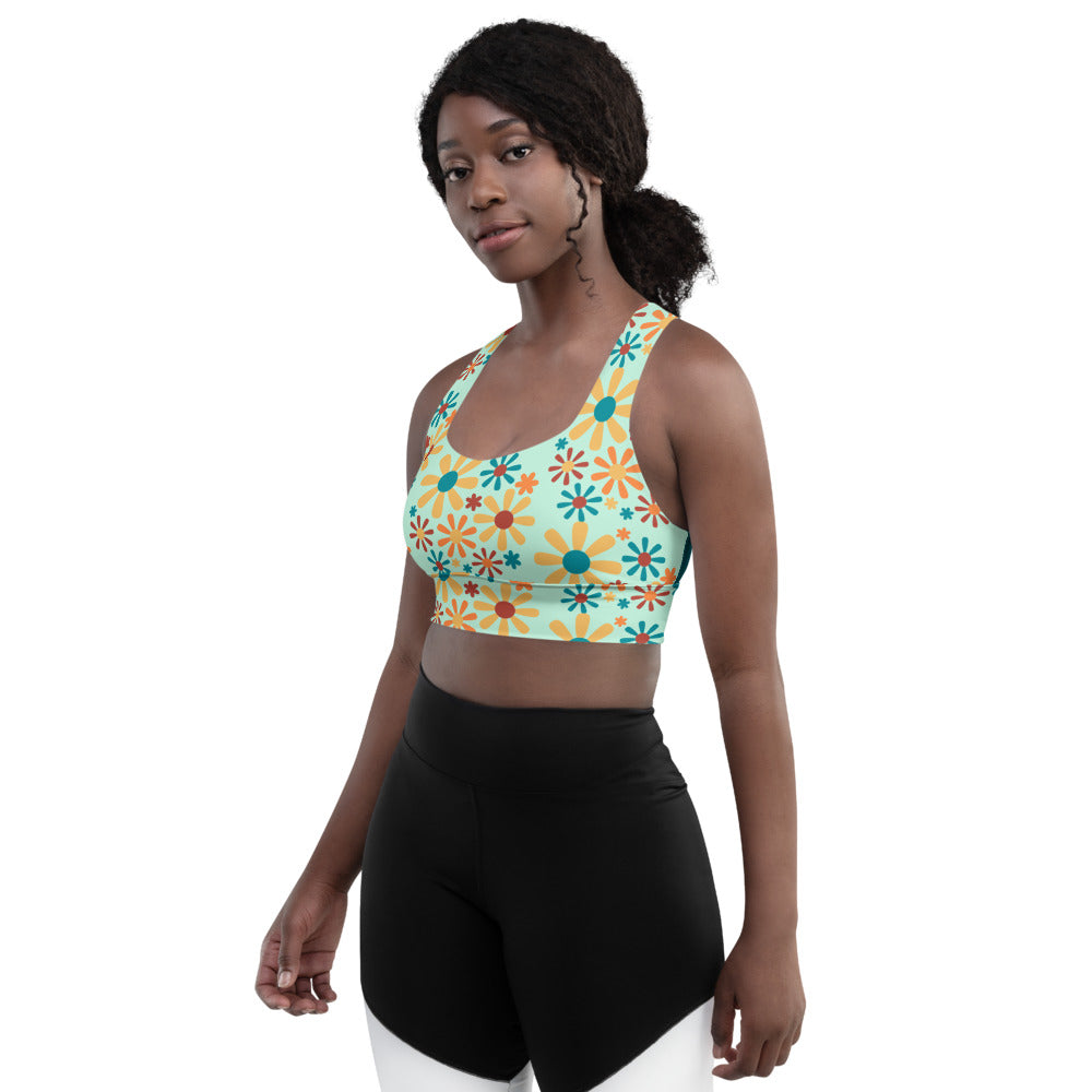 Floral sports bra