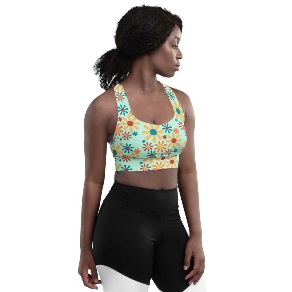 Floral sports bra