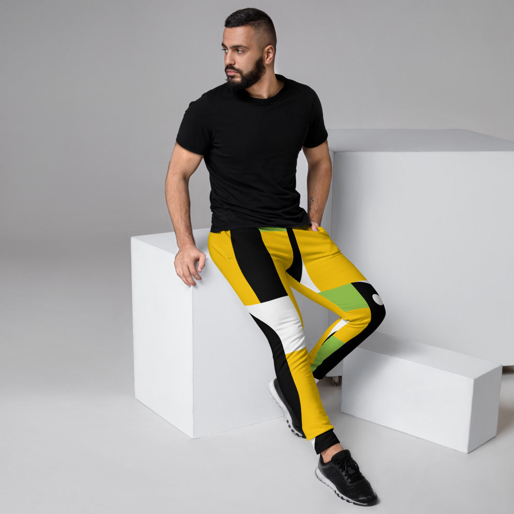 Yellow Print Men's Joggers