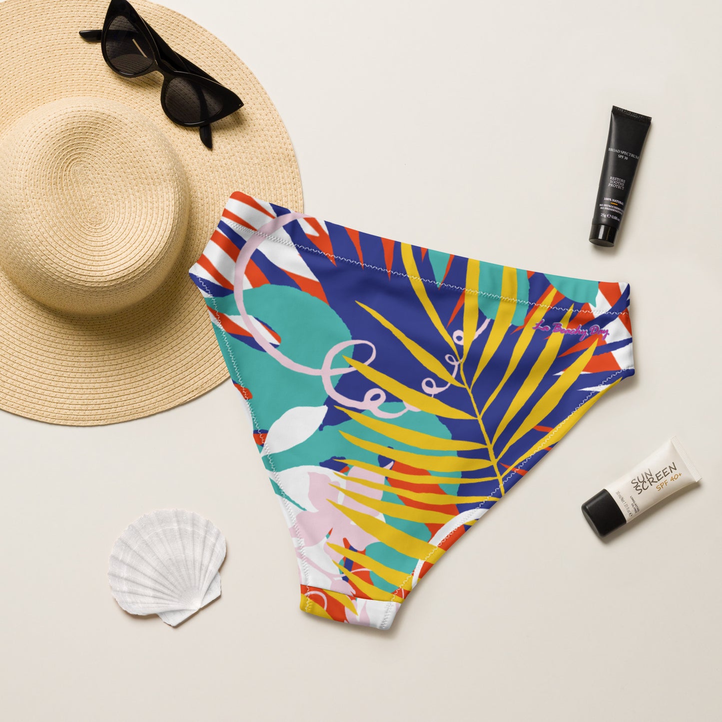 La Beachy Day high-waisted bikini bottom