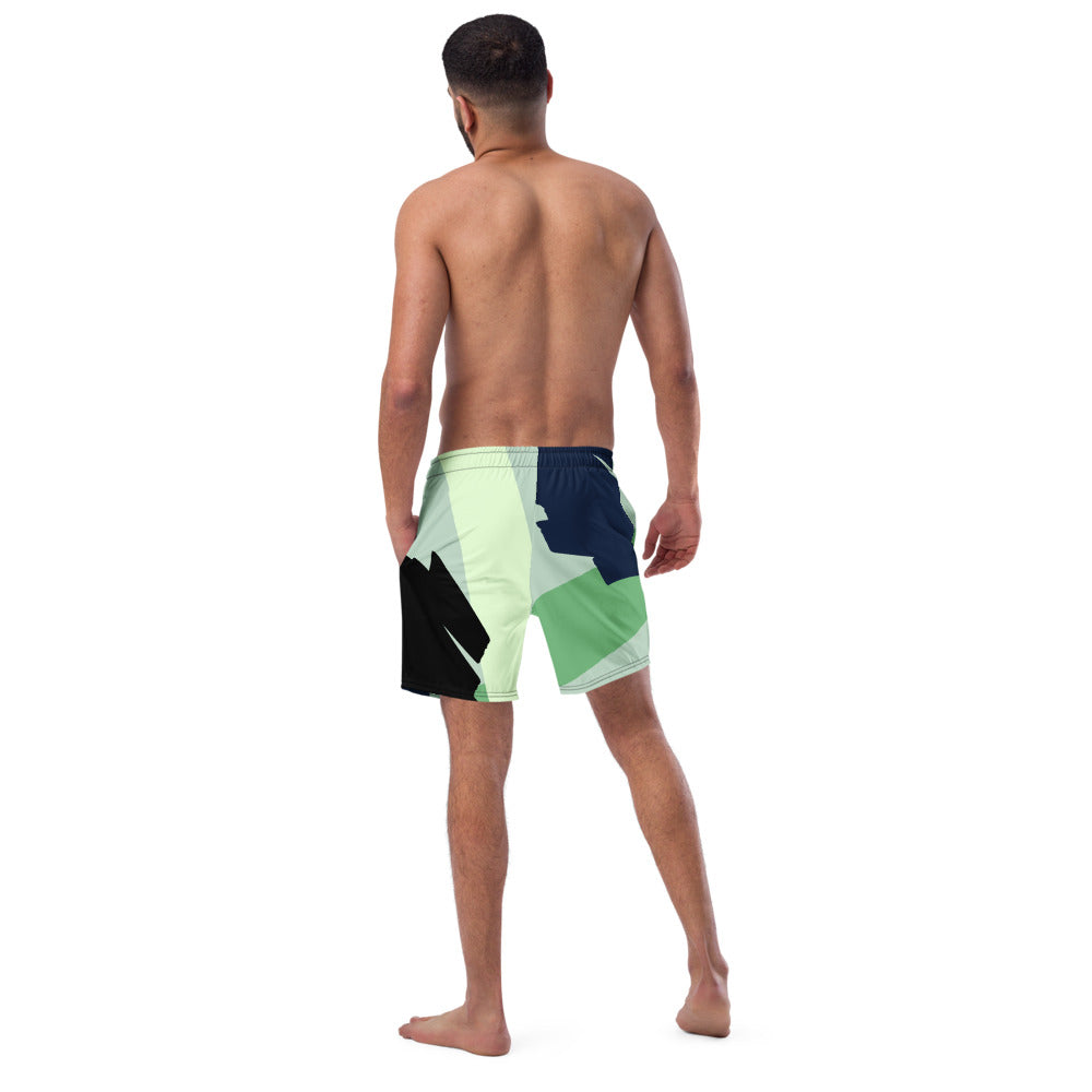 Paint Pattern Print Men's swim trunks