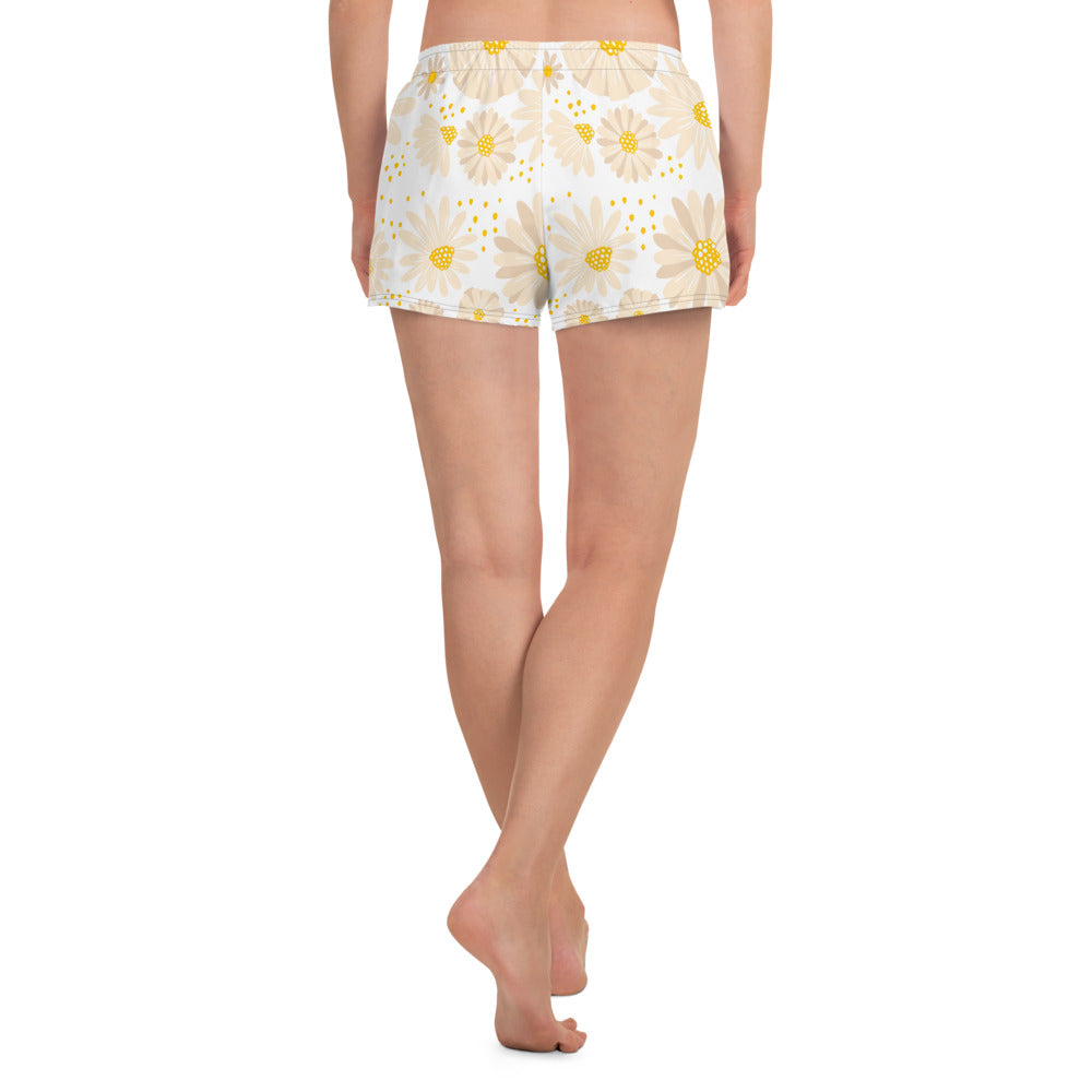 Daisy Floral Women's Athletic Short Shorts