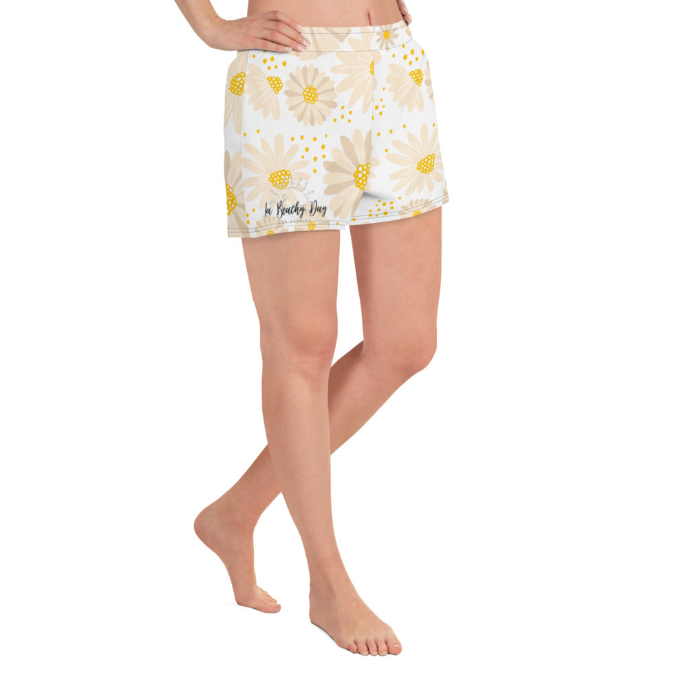 Daisy Floral Women's Athletic Short Shorts