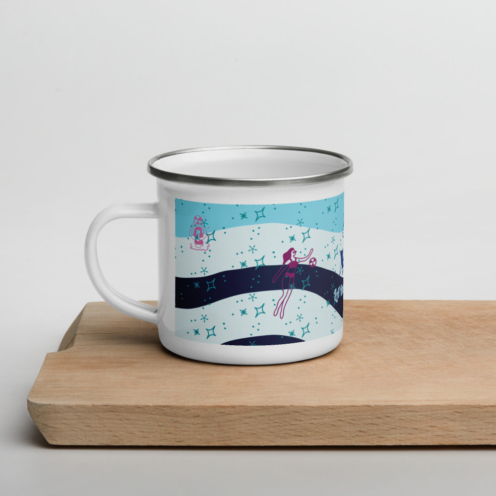 LA Beachy Day Enamel Mug