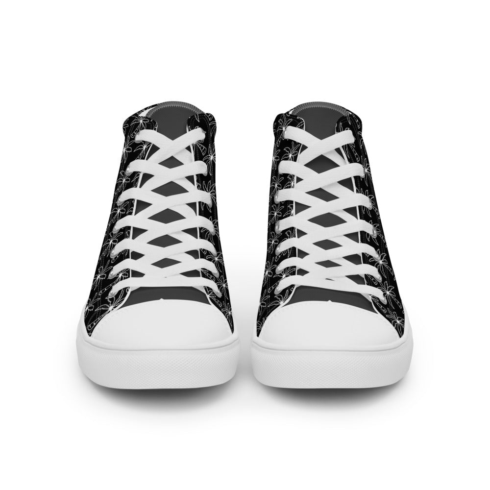 Black Palm Men’s high top canvas shoes