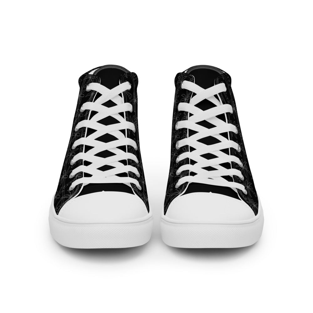 Black Palm Men’s high top canvas shoes