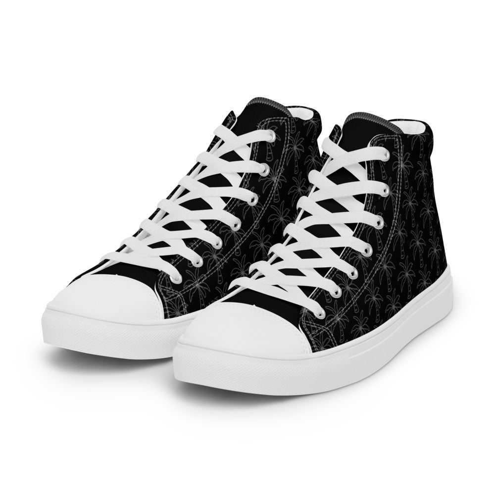 Black Palm Men’s high top canvas shoes