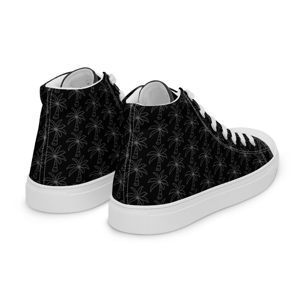 Black Palm Men’s high top canvas shoes