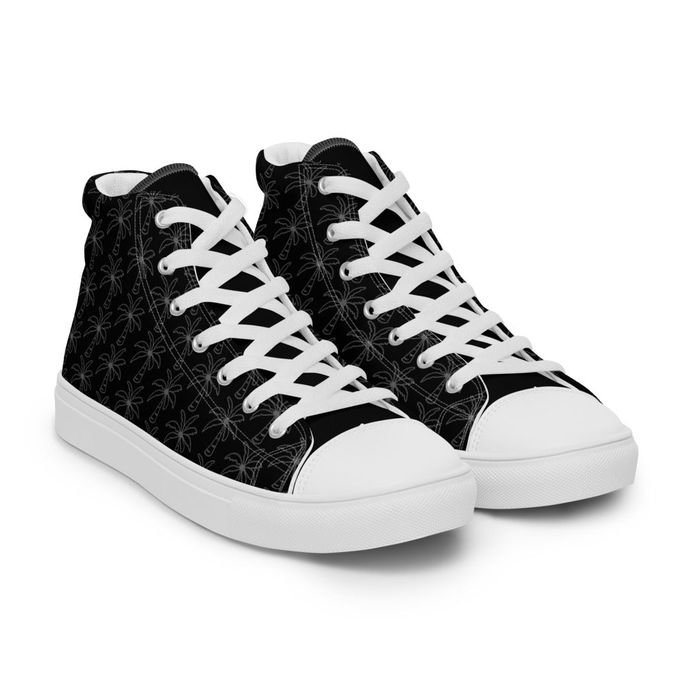Black Palm Men’s high top canvas shoes