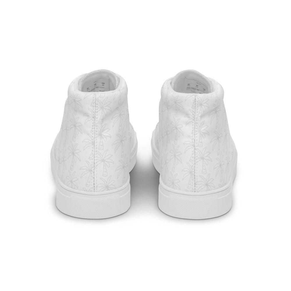 Women’s palm tree high top canvas shoes