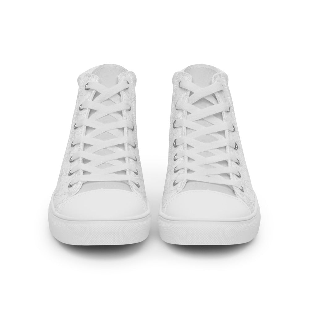 Women’s palm tree high top canvas shoes