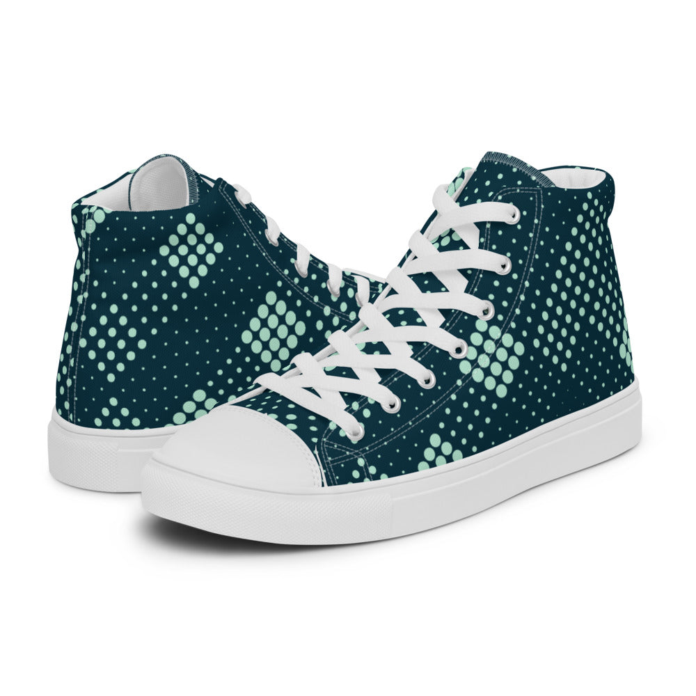 Geometric Women’s high top canvas shoes