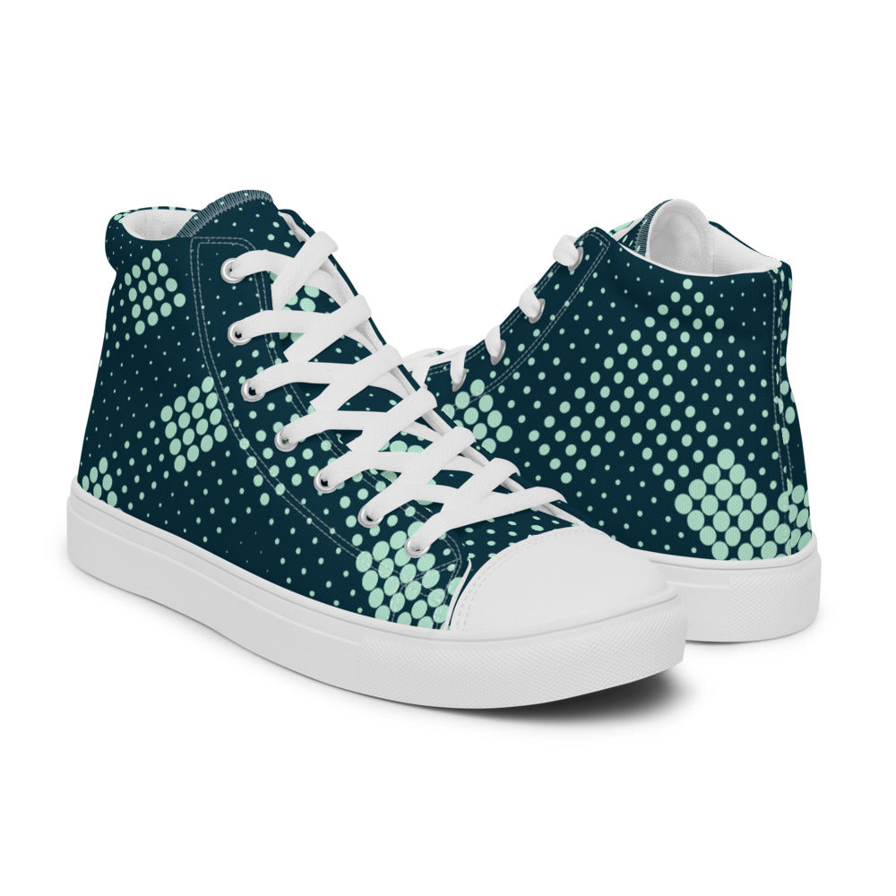 Geometric Women’s high top canvas shoes