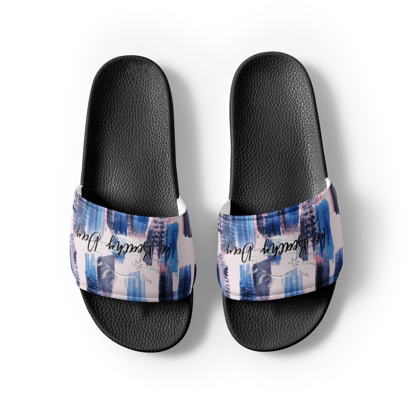 Blue and Pink Women's slides