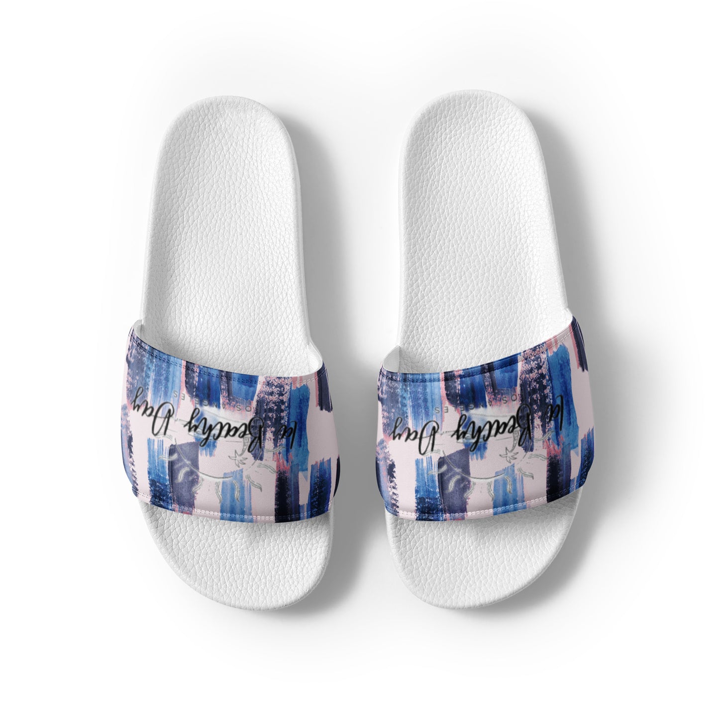 Blue and Pink Women's slides