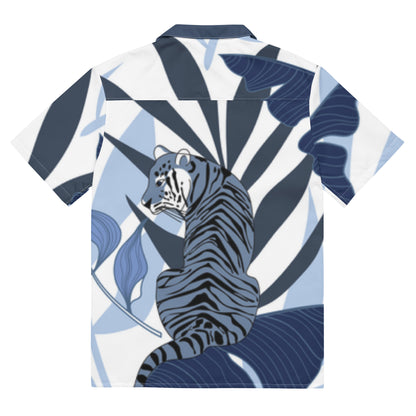 Unisex Jungle Cat Button Up Shirt