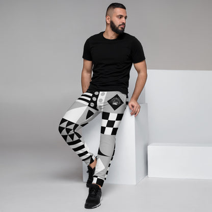 Black and White Men's Joggers