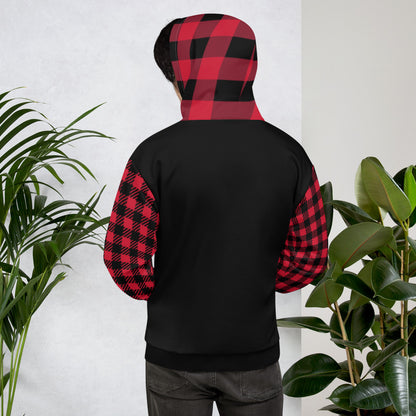 Red Plaid Unisex Hoodie