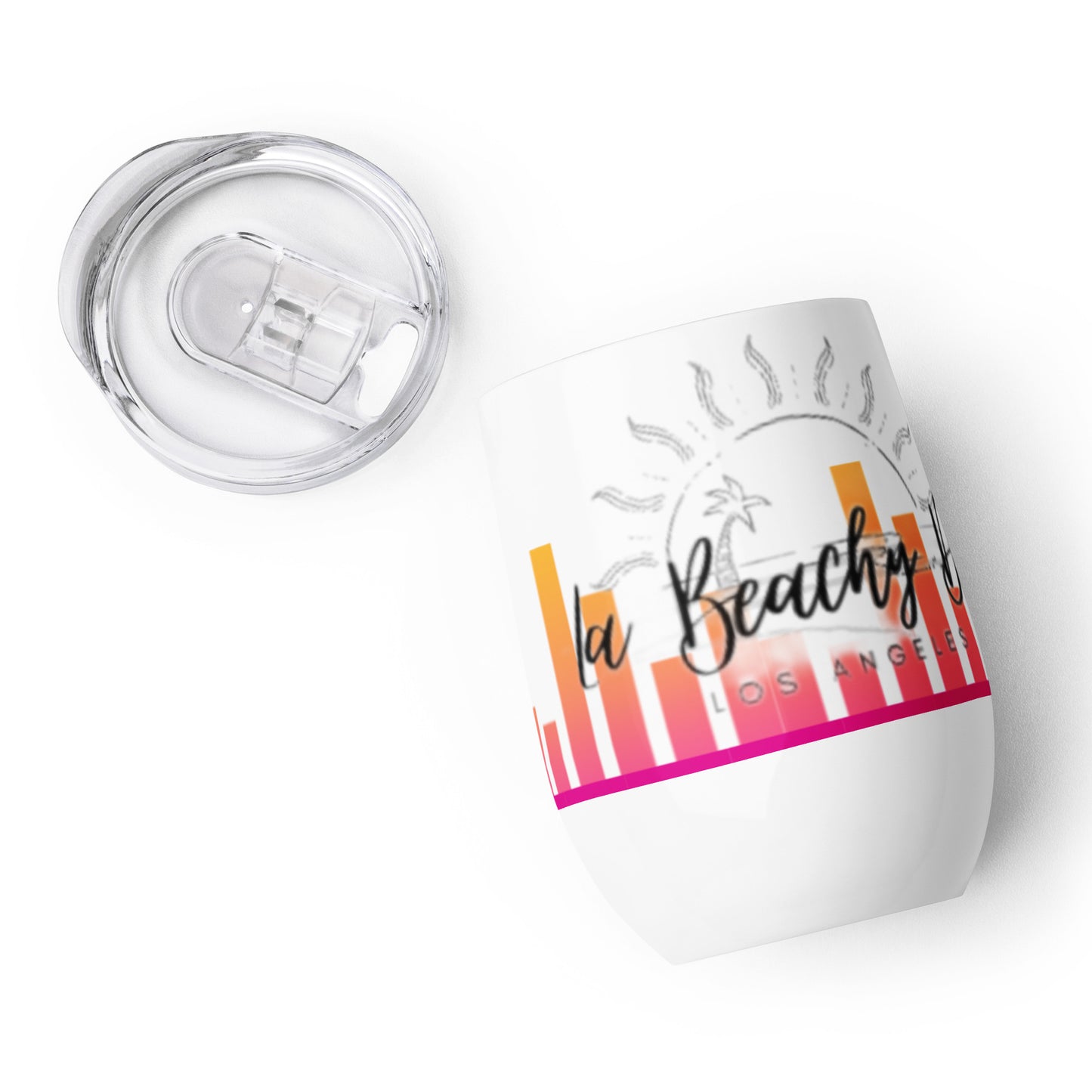 La Beachy Day Wine tumbler