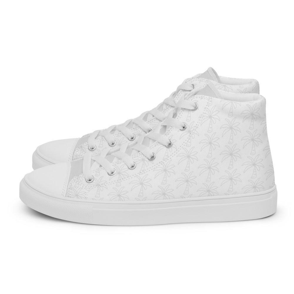 Women’s palm tree high top canvas shoes