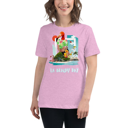 La Beachy Day Sun Day Women's Relaxed T-Shirt